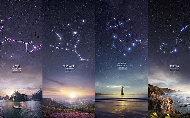 唯美梦幻星空十二星座物语浪漫夜景风景合成海报合集插图 唯美梦幻星空十二星座物语浪漫夜景风景合成海报合集